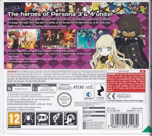 Persona Q Shadow of the Labyrinth - Nintendo 3DS Spil (A Grade) (Genbrug)